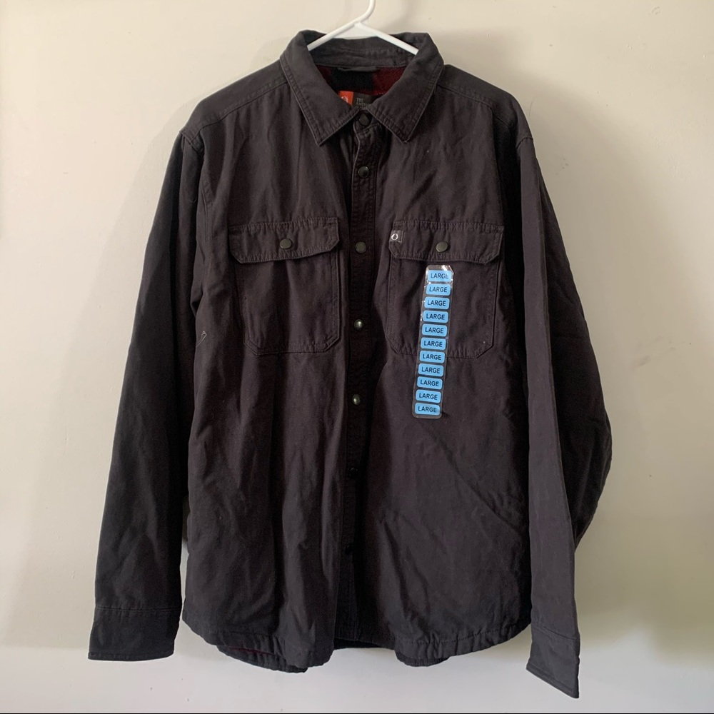 The Fleece Lined Washed Canvas Shirt Jackets